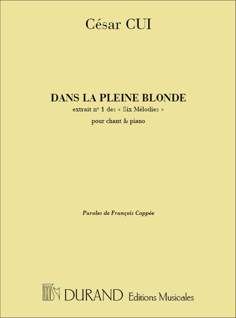 Dans La Plaine Blonde